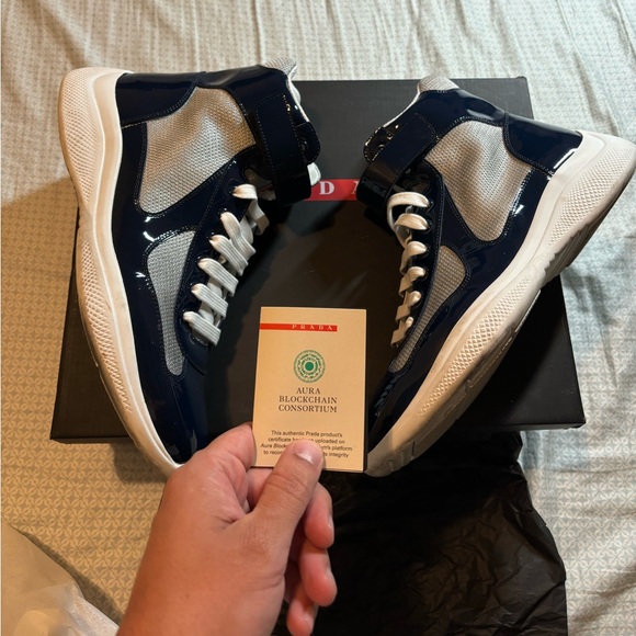 Prada Vernice bike high top worn once - Picture 1 of 6